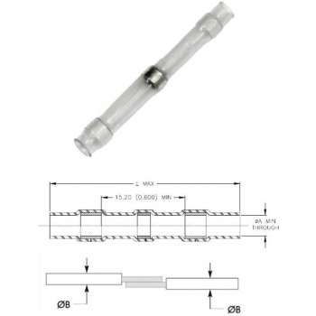 Deflux doorverbinder Transparant 25st - Kabelschoen - AMP connector