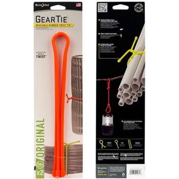 NITE IZE Gear Tie 24" Bright Orange - 2 pcs