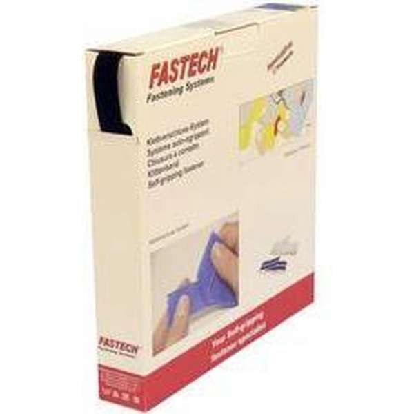 FASTECH® B20-SKL-L-999925 Klittenband Om vast te plakken Hotmelt Lusdeel (l x b) 25 m x 20 mm Zwart 25 m