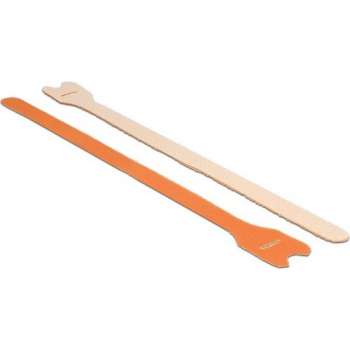 DeLOCK Klittenband kabelbinders 300mm x 12mm / oranje (10 stuks)