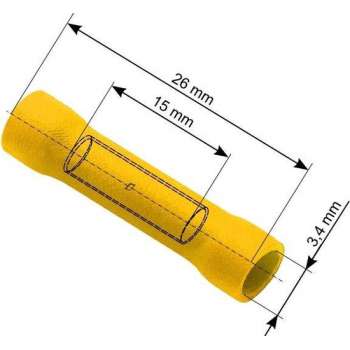 Doorverbinder Geel - Gat diameter 3.4 mm - 100 Stuks