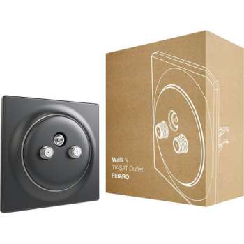 FIBARO Walli N TV-SAT Outlet - Antraciet - Klassiek basiselement