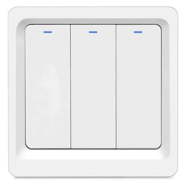 DrPhone SWS1 - Slimme Wifi Schakelaar - Lichtschakelaars 3 Gang - Geschikt voor IOS en Android - Wit