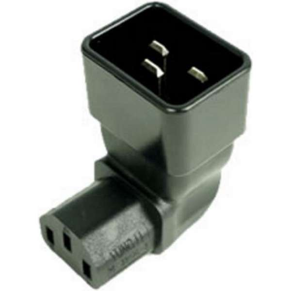 E&T Powercables C13 - C20 voeding adapter - haaks / zwart