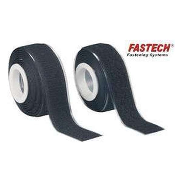 FASTECH® 919-330 Klittenband Om vast te plakken Haak- en lusdeel (l x b) 2000 mm x 25 mm Zwart 1 paar