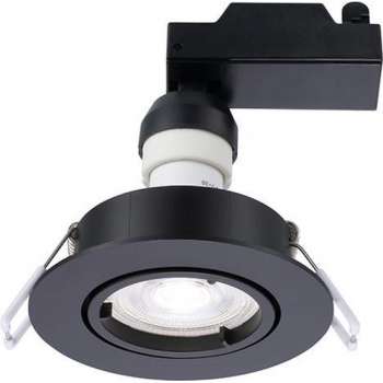 Inbouwspot LED - GU10 - 345 lm - dimbaar - IP20 - zwart Zwart