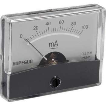 Analoge Paneelmeter Voor Dc Stroommetingen 100Ma Dc / 60 X 47Mm