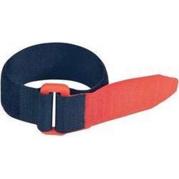 FASTECH® F101-25-480-5 Klittenband Met riem Haak- en lusdeel (l x b) 480 mm x 25 mm Zwart, Rood 5 stuk(s)