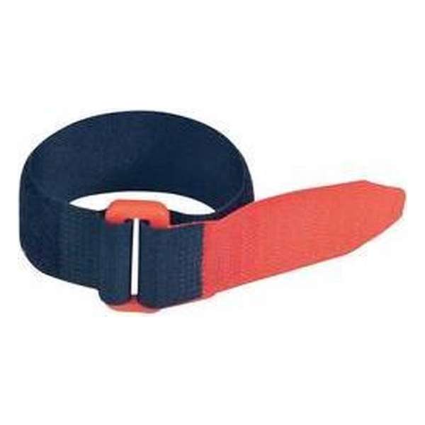 FASTECH® F101-25-480-5 Klittenband Met riem Haak- en lusdeel (l x b) 480 mm x 25 mm Zwart, Rood 5 stuk(s)