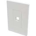 Tripp-Lite N080-101 1-Port Single-Gang Universal Keystone Wallplate, White, TAA TrippLite