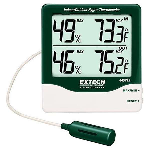 EXTECH 445713: Big Digit Indoor/Outdoor Hygro-Thermometer