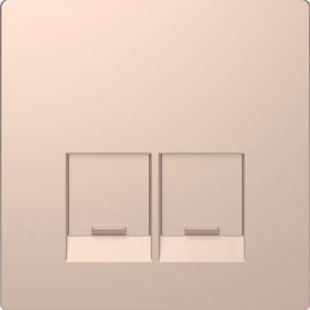 Inzetstuk RJ45 Actassi 2V - Metaal - Champagne Metallic - Systeem Design - Schneider Electric - MTN4572-6051