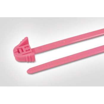 HellermannTyton 115-00147 REZ200-PA66-PK Kabelbinder Pink 100 stuk(s)