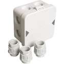 Attema kabeldoos IP65 met 3 wartels M20 geschikt voor kabel 8 14mm met label