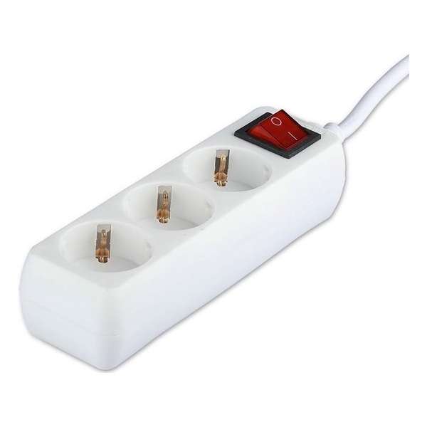 Verlengsnoer met Schakelaar - Viron Serino - 3680W - 3 Stopcontacten - 1.5 Meter - Wit | Nederland - BES LED