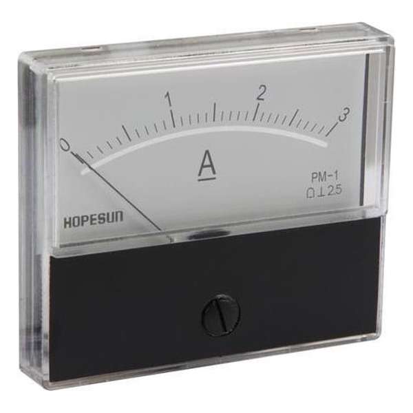 Analoge Paneelmeter Voor Dc Stroommetingen 3A Dc / 70 X 60Mm