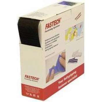 FASTECH® B50-SKL01999910 Klittenband Om vast te plakken Hotmelt Haakdeel (l x b) 10000 mm x 50 mm Zwart 10 m