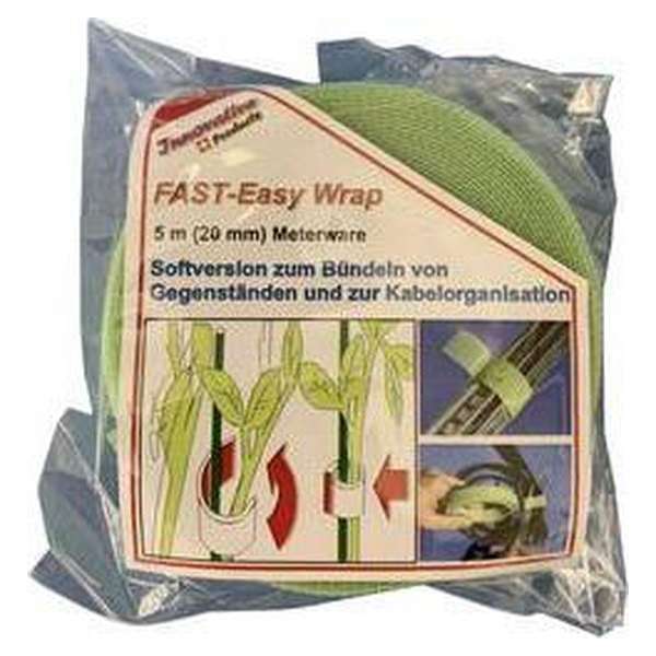 FASTECH® 704-322-Bag Klittenband Voor planten en tuin Haak- en lusdeel (l x b) 5000 mm x 20 mm Groen 5 m