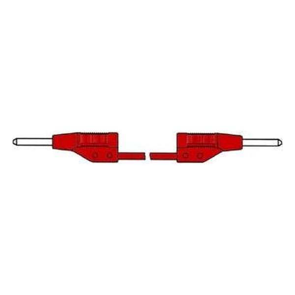 HIRS meetsnoer MVL2, rd, le 0.25m, bu mant siliconen