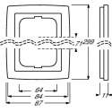 Busch-Jaeger Future Linear afdekraam 4-voudig wit