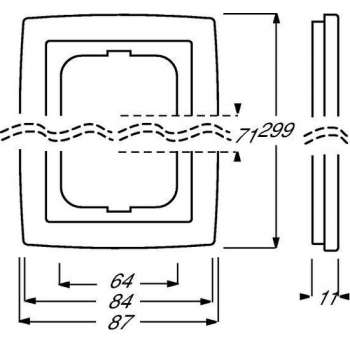 Busch-Jaeger Future Linear afdekraam 4-voudig wit