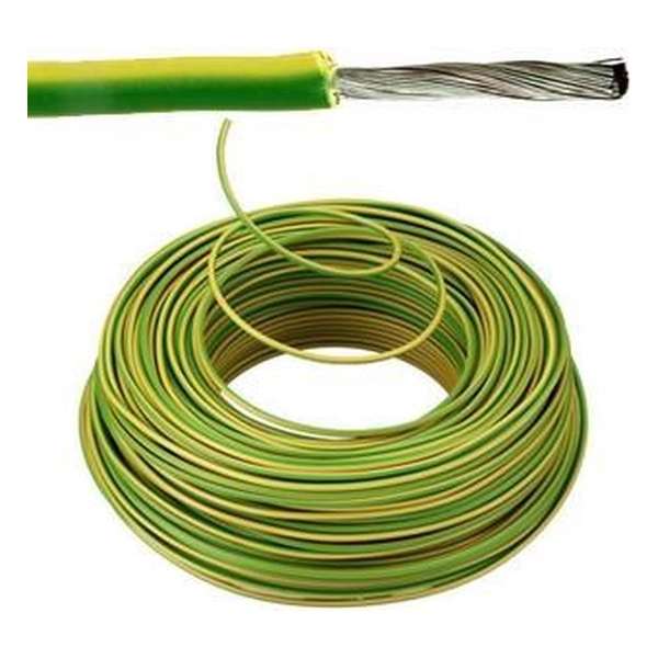 VOBst draad 1,5 mm² - Geel/Groen (H07V-K) - VOBST15GG