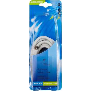 Scanpart - Scanpart Antenne Kabel F-connector (m)-(m) 2.5m W - 30 Dagen Niet Goed Geld Terug