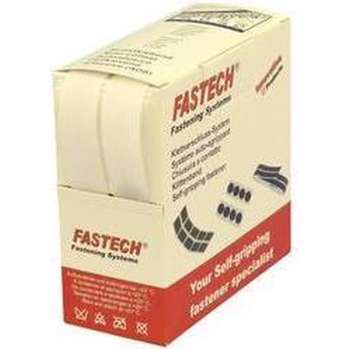 FASTECH® B20-SKL000005 Klittenband Om vast te plakken Hotmelt Haak- en lusdeel (l x b) 5000 mm x 20 mm Wit 5 m