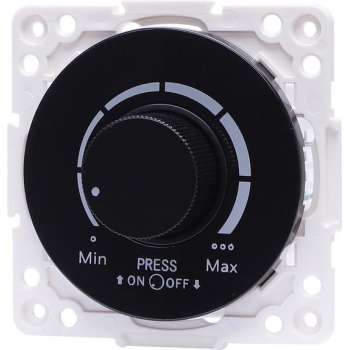 LED Dimmer - Igory Jura - Inbouw - Rond - Kunststof - Enkel Knop - 3-100W - Zwart