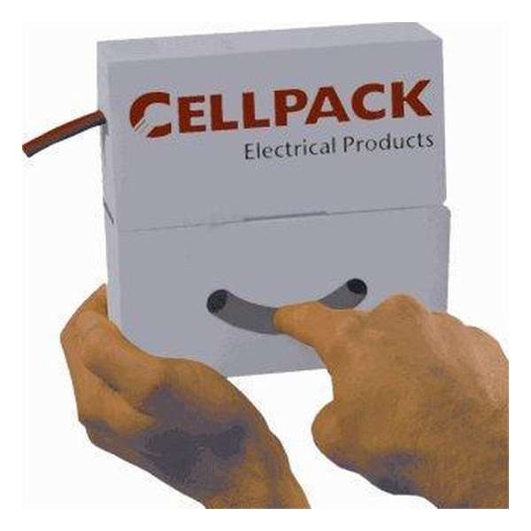 CellPack 127089 Krimpkous zonder lijm Zwart 25.40 mm 12.70 mm Krimpverhouding:2:1 4 m