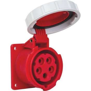 Mete - CEE female - inbouw - 5 polig 6H 16A IP67 - waterdicht - kracht - rood -  stekker 380-415VAC