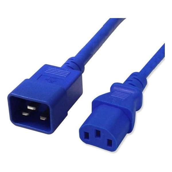 E&T Powercables C13 - C20 stroomkabel - 3x 1,00mm / blauw - 1 meter