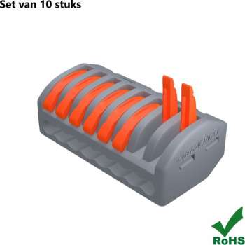 LASKLEM 8 PORT - set van 10 stuks - CONNECTOR 450V_32A 18_12AWG 8_0_08_2_5mm2