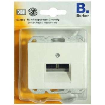 BERKER Arsys 2-voudig RJ-45-stopcontact, inbouw | WIT