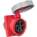 Mete - CEE female - inbouw - 5 polig 6H 63A IP67 - waterdicht - kracht - rood -  stekker 380-415VAC