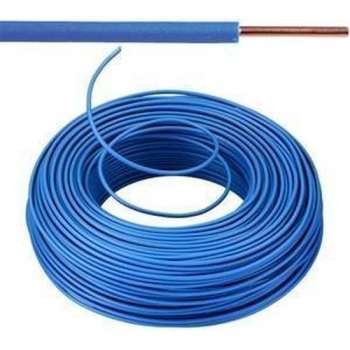 VOB draad / VD draad 2,5 mm² Eca - blauw (H07V-U) - rol 100 meter