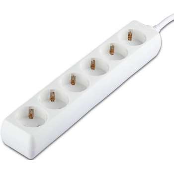 Verlengsnoer - Viron Serino - 3680W - 6 Stopcontacten - 3 Meter - Wit | Nederland - BES LED