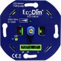 EcoDim - LED Dimmer - ECO-DIM.04 - Fase Afsnijding RC - Inbouw - Enkel Knop - 0-150W