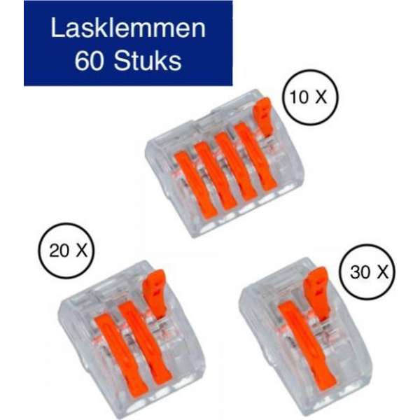 KD | Lasklemmen set | 2-voudig, 3-voudig, 5-voudig | (60 Stuks)