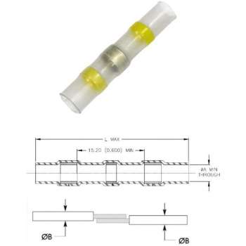 Deflux doorverbinder Geel 25st - Kabelschoen - AMP connector