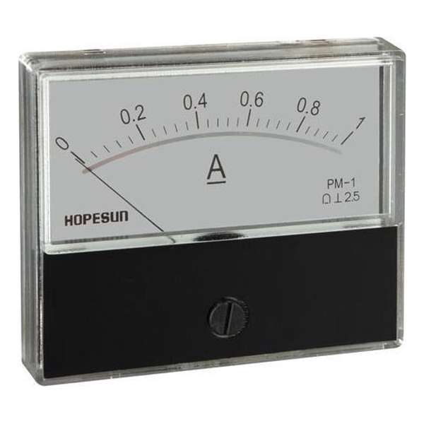 Analoge Paneelmeter Voor Dc Stroommetingen 1A Dc / 70 X 60Mm