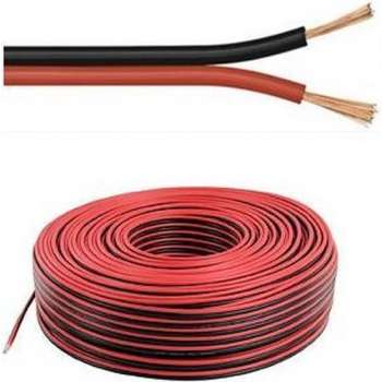 Luidsprekerkabel - EcA, 2 x 0,75 mm² rood/zwart - LSOH ( R100 )