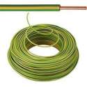 VOB draad / VD draad 2,5 mm² Eca - geel/groen (H07V-U) - rol 100 meter