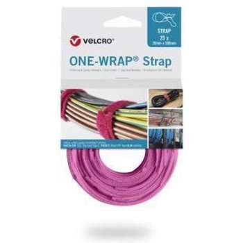 One-wrap Strap 20 mm x 200 mm. Roze. Klittenband (098.0609)