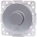 LED Dimmer - Aigi Jura - Inbouw - Rond - Kunststof - Enkel Knop - 3-100W - Zilver