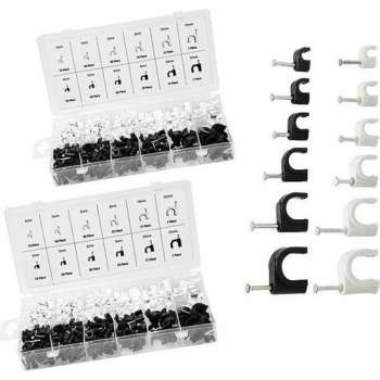 Set van 780 snoerclips (mix assortiment zwart/wit)