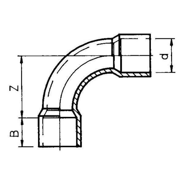 Bocht 90° lijm 110 mm