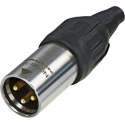 Neutrik NTR-NC3MX-T Connector Xlr Male Metaal Zwart/zilver