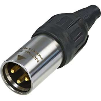 Neutrik NTR-NC3MX-T Connector Xlr Male Metaal Zwart/zilver