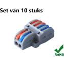 Lasklem 2 naar 4 - set van 10  stuks - CONNECTOR 450V/32A 18-12AWG 6*0.08-2.5mm2